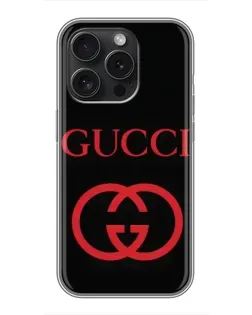 Чохол для iPhone 15 Pro з картинкою «Gucci — червоний логотип» Чохол для iPhone 15 Pro з картинкою «Gucci — червоний логотип»
