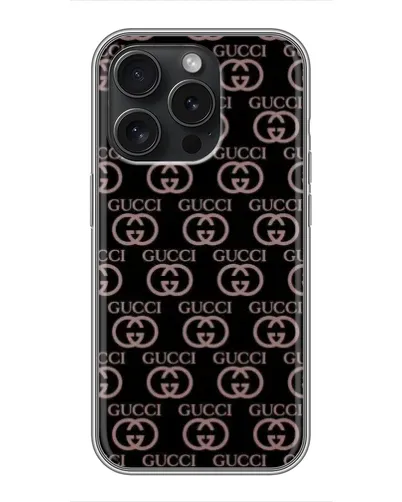 Чохол для iPhone 15 Pro з картинкою «Класична монограма Gucci»