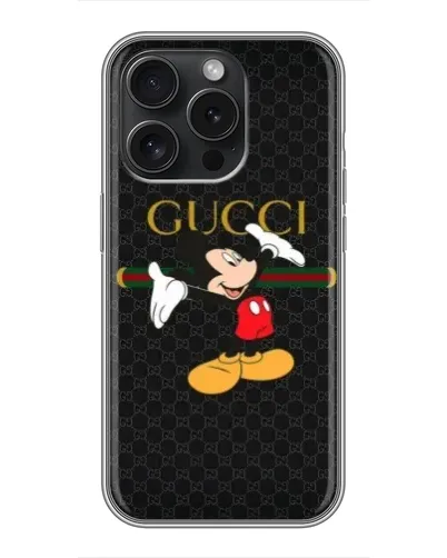 Чохол для iPhone 15 Pro з картинкою «Міккі Маус Gucci»