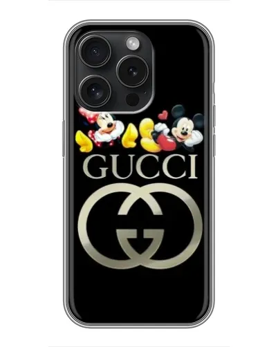 Чохол для iPhone 15 Pro з картинкою «Gucci — герої Disney»