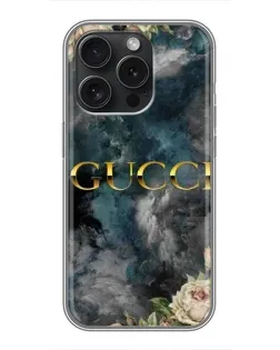 Чохол для iPhone 15 Pro з картинкою «Абстрактні квіти Gucci» Чохол для iPhone 15 Pro з картинкою «Абстрактні квіти Gucci»