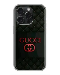 Чохол для iPhone 15 Pro з картинкою «Gucci — стьобаний чорний» Чохол для iPhone 15 Pro з картинкою «Gucci — стьобаний чорний»