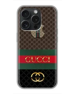 Чохол для iPhone 15 Pro з картинкою «Gucci — брендований десерт» Чохол для iPhone 15 Pro з картинкою «Gucci — брендований десерт»