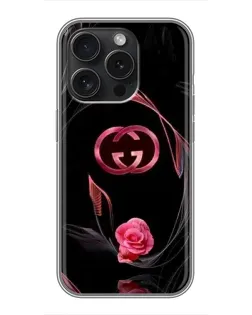 Чохол для iPhone 15 Pro з картинкою «Gucci — неонова троянда» Чохол для iPhone 15 Pro з картинкою «Gucci — неонова троянда»