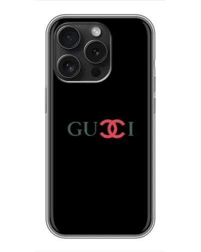 Чохол для iPhone 15 Pro з картинкою «Gucci — червоний градієнт»