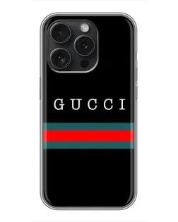 Чохол для iPhone 15 Pro з картинкою «Gucci — червоний пояс» Чохол для iPhone 15 Pro з картинкою «Gucci — червоний пояс»
