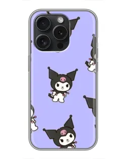 Чехол для iPhone 15 Pro с картинкой «Паттерн с Kuromi»