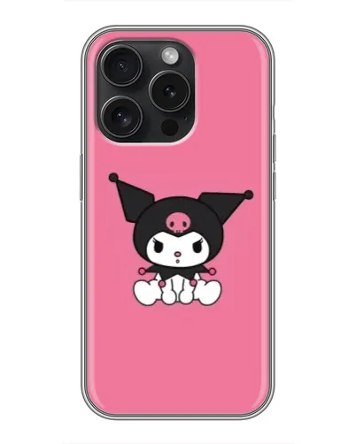 Чехол для iPhone 15 Pro с картинкой «Хмурая Kuromi»