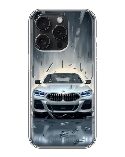 Чохол для iPhone 15 Pro з картинкою «BMW у світлі фар»
