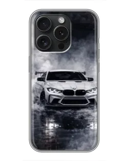 Чохол для iPhone 15 Pro з картинкою «BMW крізь туман» Чохол для iPhone 15 Pro з картинкою «BMW крізь туман»