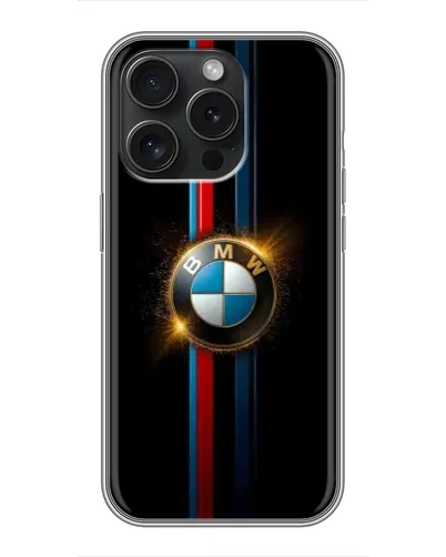 Чохол для iPhone 15 Pro з картинкою «BMW M-Power неон»