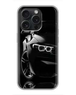 Чохол для iPhone 15 Pro з картинкою «Чорна BMW — профіль» Чохол для iPhone 15 Pro з картинкою «Чорна BMW — профіль»