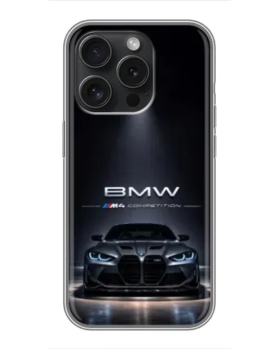 Чохол для iPhone 15 Pro з картинкою «BMW крізь нічне місто» Чохол для iPhone 15 Pro з картинкою «BMW крізь нічне місто»