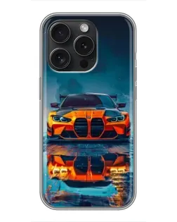 Чохол для iPhone 15 Pro з картинкою «BMW — золота емблема» Чохол для iPhone 15 Pro з картинкою «BMW — золота емблема»