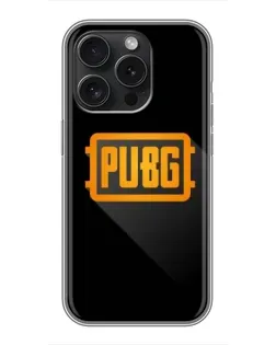 Чохол для iPhone 15 Pro з картинкою «PUBG — рамка лого»