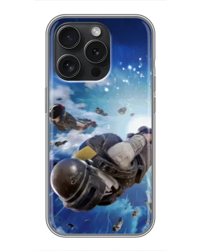 Чохол для iPhone 15 Pro з картинкою «Десант PUBG — стрибок» Чохол для iPhone 15 Pro з картинкою «Десант PUBG — стрибок»
