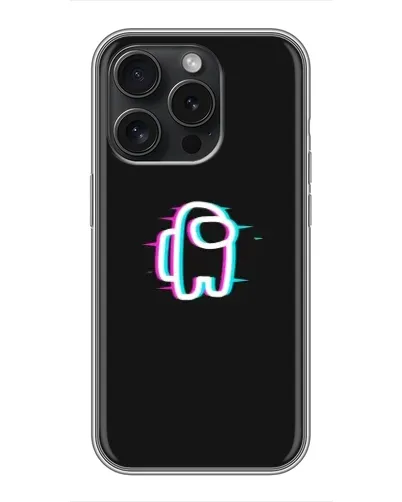 Чехол для iPhone 15 Pro с картинкой «Among Us неон» Чехол для iPhone 15 Pro с картинкой «Among Us неон»