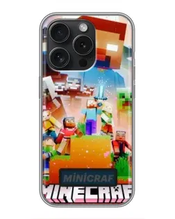 Чехол для iPhone 15 Pro с картинкой «Minecraft герои игры»