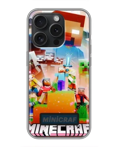 Чехол для iPhone 15 Pro с картинкой «Minecraft герои игры» Чехол для iPhone 15 Pro с картинкой «Minecraft герои игры»