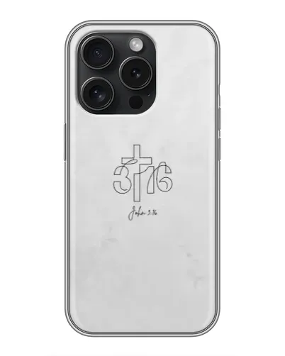 Чохол для iPhone 15 Pro з картинкою «Івана 3:16 Хрест»