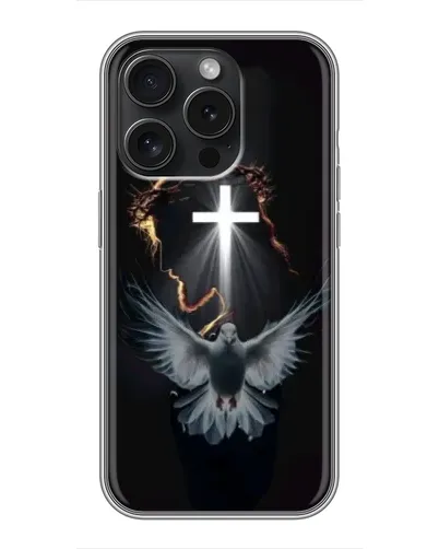 Чохол для iPhone 15 Pro з картинкою «Голуб та Світло»