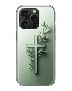Чехол для iPhone 15 Pro с картинкой «Оливковая ветвь»