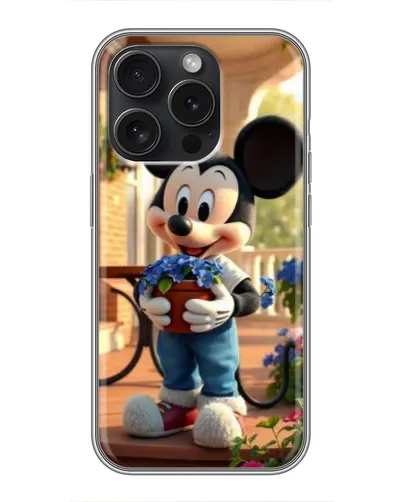 Чехол для iPhone 15 Pro с картинкой «Микки садовод»