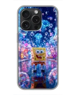 Чехол для iPhone 15 Pro с картинкой «Неоновый океан»