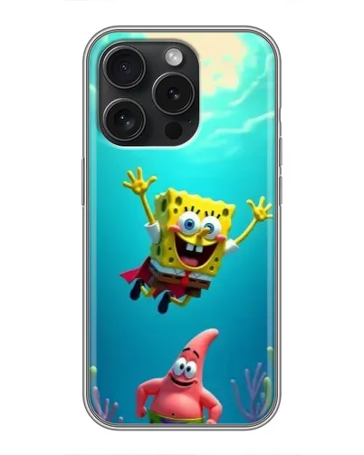 Чехол для iPhone 15 Pro с картинкой «Спанч Боб под водой» Чехол для iPhone 15 Pro с картинкой «Спанч Боб под водой»