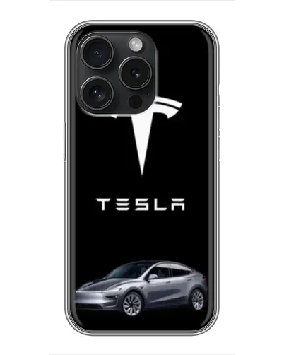 Чохол для iPhone 15 Pro з картинкою «Tesla Model Y»