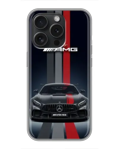 Чохол для iPhone 15 Pro з картинкою «Mercedes — білий карбон» Чохол для iPhone 15 Pro з картинкою «Mercedes — білий карбон»