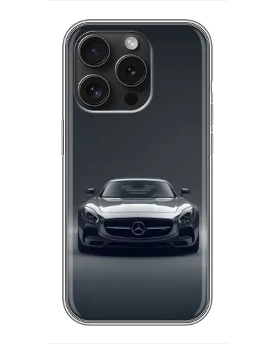 Чохол для iPhone 15 Pro з картинкою «Mercedes на чорному» Чохол для iPhone 15 Pro з картинкою «Mercedes на чорному»