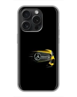 Чехол для iPhone 15 Pro с картинкой «Mercedes — ретро стиль»