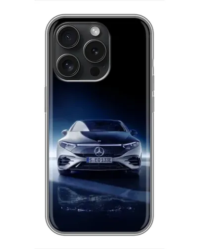 Чохол для iPhone 15 Pro з картинкою «Нічний Mercedes EQ» Чохол для iPhone 15 Pro з картинкою «Нічний Mercedes EQ»