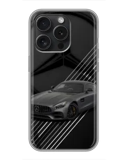 Чехол для iPhone 15 Pro с картинкой «Mercedes AMG — графика»