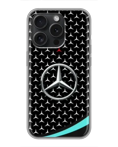 Чохол для iPhone 15 Pro з картинкою «Mercedes — бірюзовий акцент» Чохол для iPhone 15 Pro з картинкою «Mercedes — бірюзовий акцент»