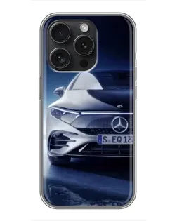 Чехол для iPhone 15 Pro с картинкой «Mercedes EQ — будущее»