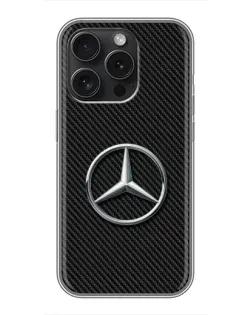 Чехол для iPhone 15 Pro с картинкой «Карбоновый Mercedes стиль»