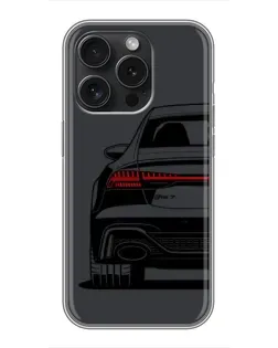 Чехол для iPhone 15 Pro с картинкой «Задняя часть Audi — арт»