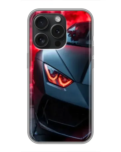 Чехол для iPhone 15 Pro с картинкой «Lamborghini красное сияние»