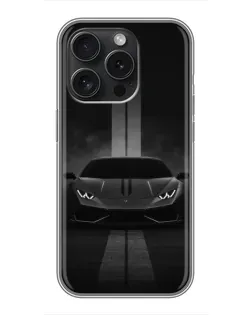 Чехол для iPhone 15 Pro с картинкой «Lamborghini симметрия дорог»