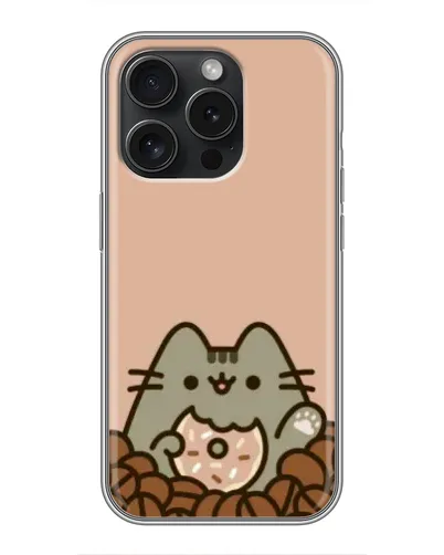 Чехол для iPhone 15 Pro с картинкой «Кофейный Пушин» Чехол для iPhone 15 Pro с картинкой «Кофейный Пушин»