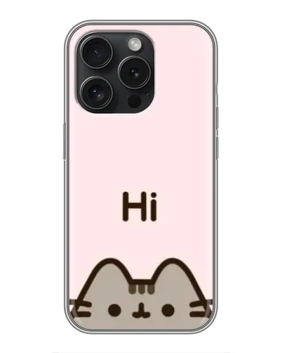 Чехол для iPhone 15 Pro с картинкой «Пушин говорит Hi» Чехол для iPhone 15 Pro с картинкой «Пушин говорит Hi»