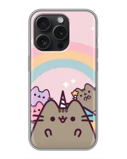 Чехол для iPhone 15 Pro с картинкой «Единорог Pusheen»