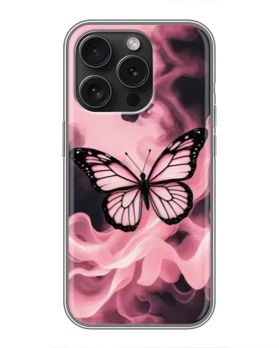 Чехол для iPhone 15 Pro с картинкой «Бабочка в дыму» Чехол для iPhone 15 Pro с картинкой «Бабочка в дыму»