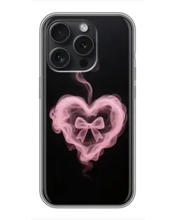 Чехол для iPhone 15 Pro с картинкой «Дымчатое сердце»