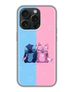 Чехол для iPhone 15 Pro с картинкой «Stitch и Angel Love» Чехол для iPhone 15 Pro с картинкой «Stitch и Angel Love»