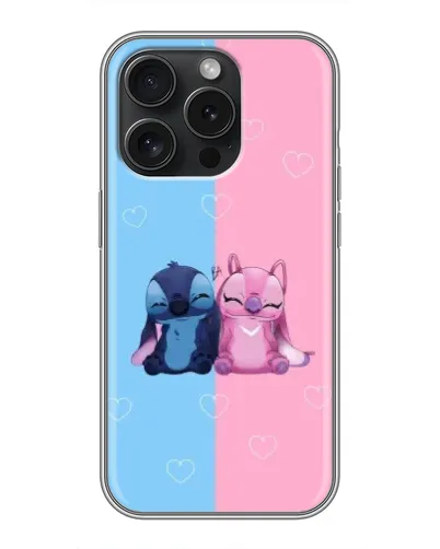 Чехол для iPhone 15 Pro с картинкой «Stitch и Angel Love» Чехол для iPhone 15 Pro с картинкой «Stitch и Angel Love»