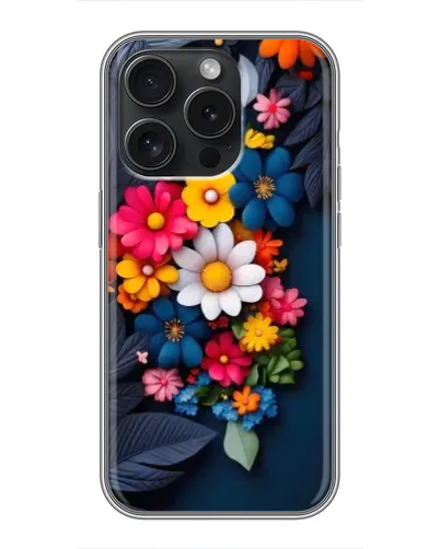 Чехол для iPhone 15 Pro с картинкой «Цветочная феерия» Чехол для iPhone 15 Pro с картинкой «Цветочная феерия»