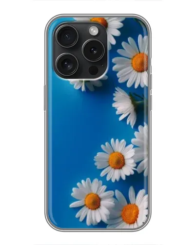 Чехол для iPhone 15 Pro с картинкой «Белоснежные маргаритки» Чехол для iPhone 15 Pro с картинкой «Белоснежные маргаритки»